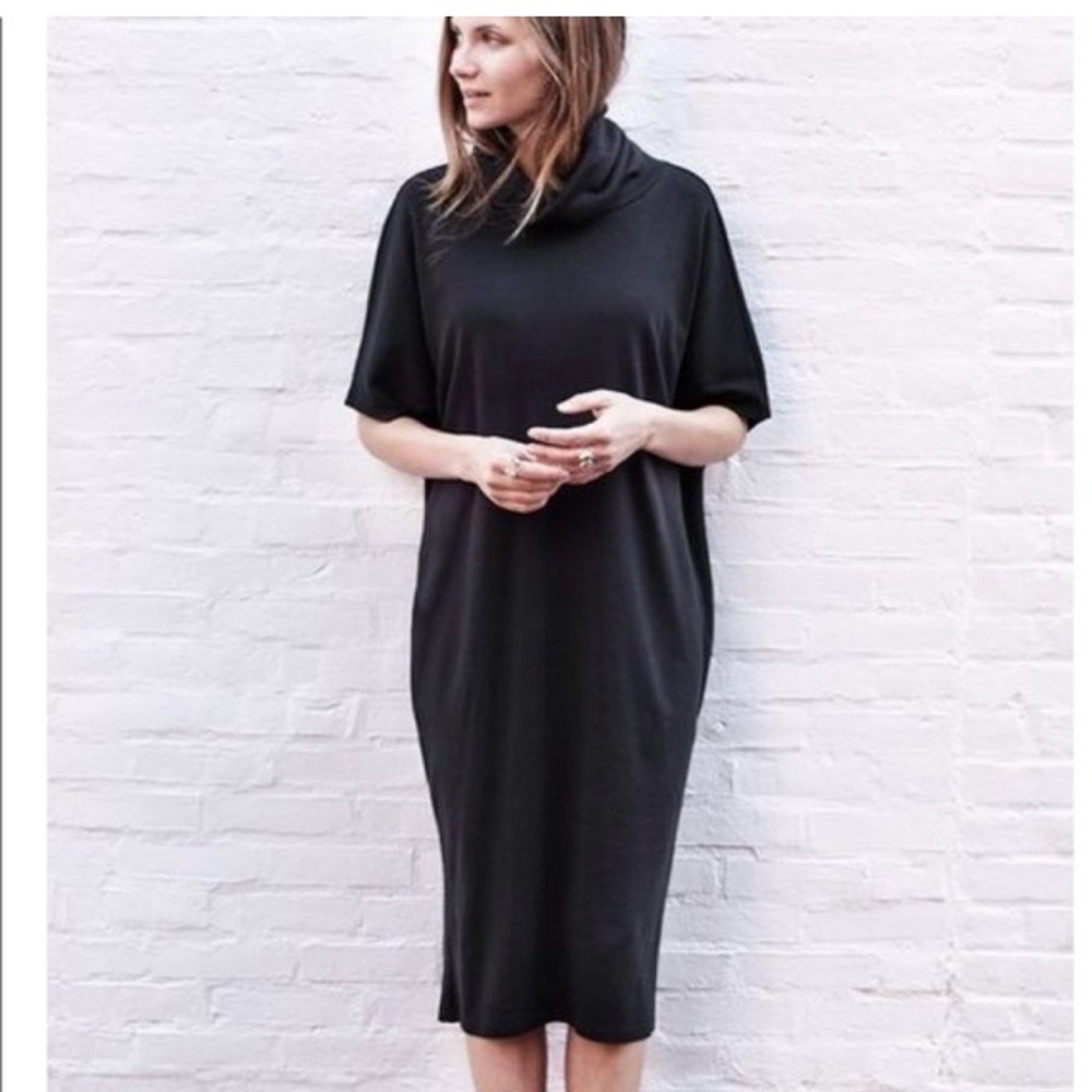 Emerson Fry Black Midi Dress